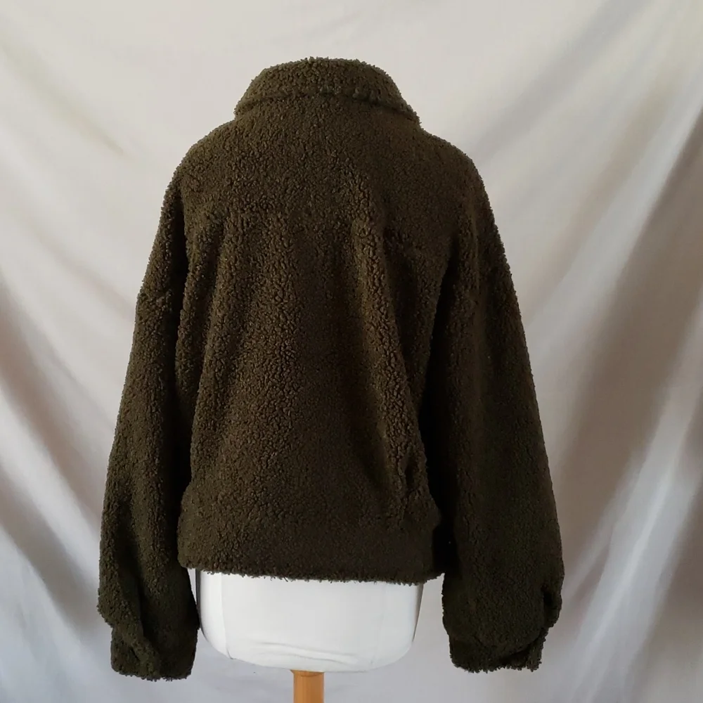NEW Sanctuary Faux Shearling Crop Trucker Jacket